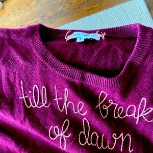 Wine colored cashmere lingua franca sweater from NYC Bleeker Street boutique